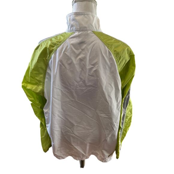 Vintage Ladies Nike Windbreaker Jacket White Green L - Picture 4 of 7